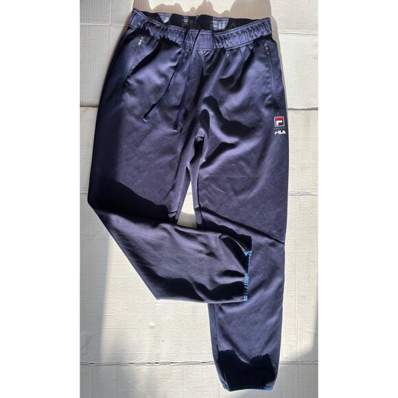 FILA Track Pants Jogger Style Logo Drawstring Navy Blue Men's M 38 inches Long - Picture 14 of 16